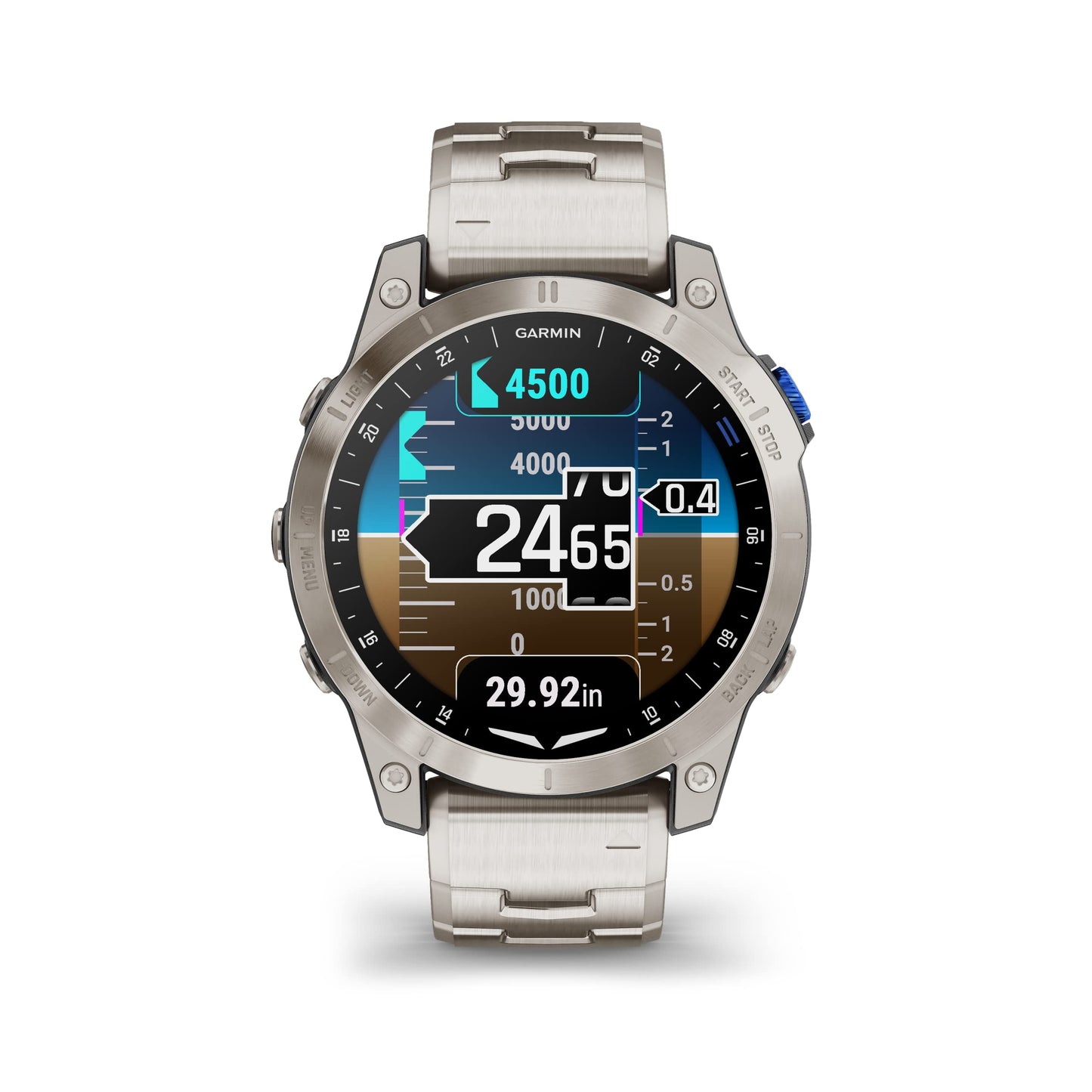 Garmin D2 Mach 1 Aviator Smartwatch: Reloj GPS Premium con Brazalete de Titanio Ventilado y Silicona, Navegación Precisa y Funciones de Vuelo Avanzadas