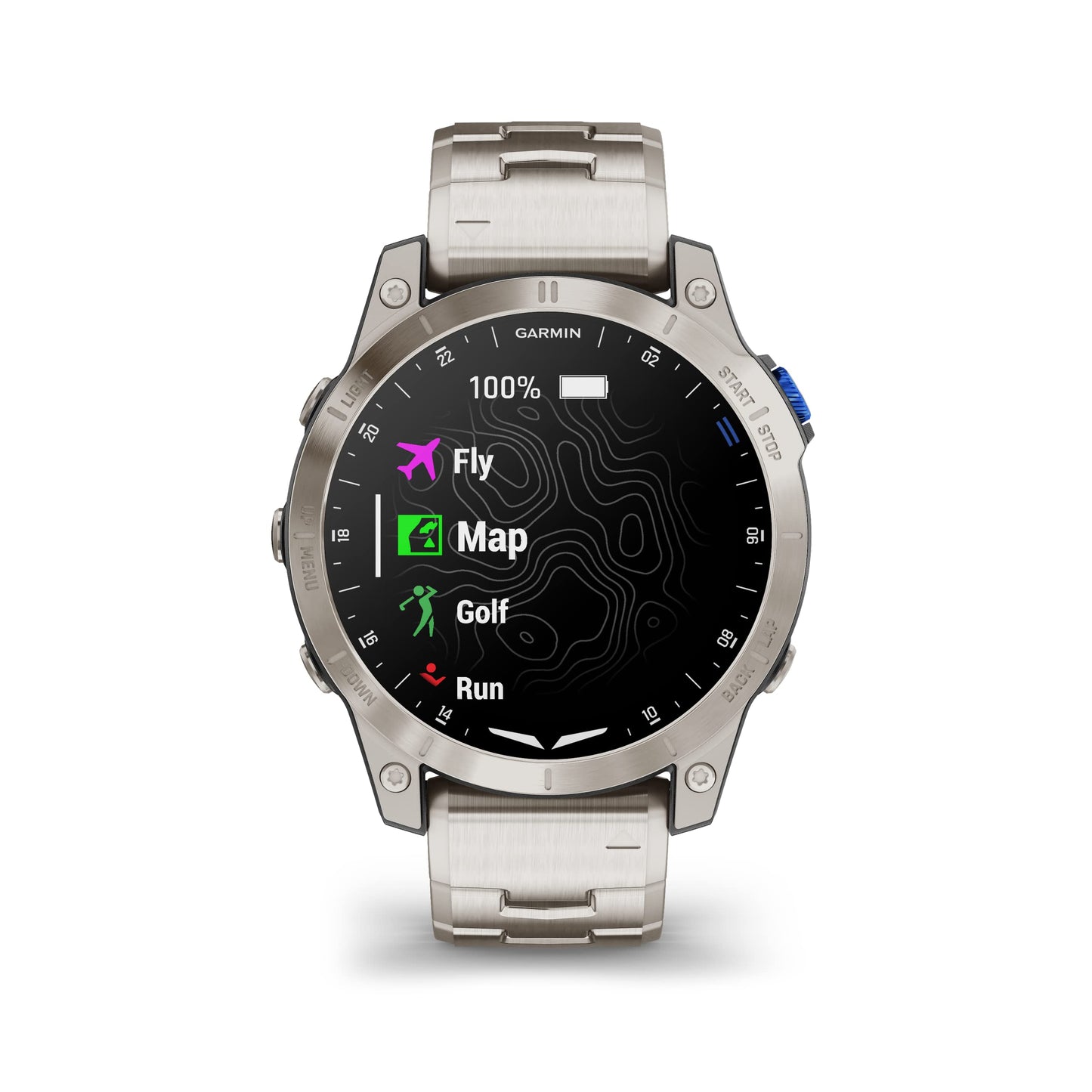 Garmin D2 Mach 1 Aviator Smartwatch: Reloj GPS Premium con Brazalete de Titanio Ventilado y Silicona, Navegación Precisa y Funciones de Vuelo Avanzadas