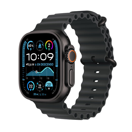 Apple Watch Ultra 2 GPS + Cellular | Reloj Deportivo de Titanio Negro 49 mm con Correa Ocean, GPS de Alta Precisión y Pantalla Retina Brillante